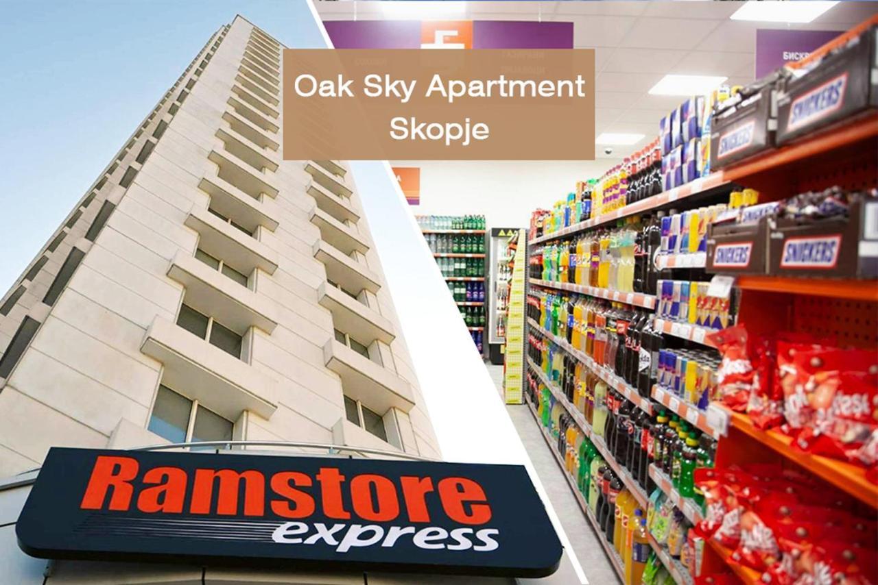 Oak Sky Apartment Spa & Fitness Szkopje Kültér fotó